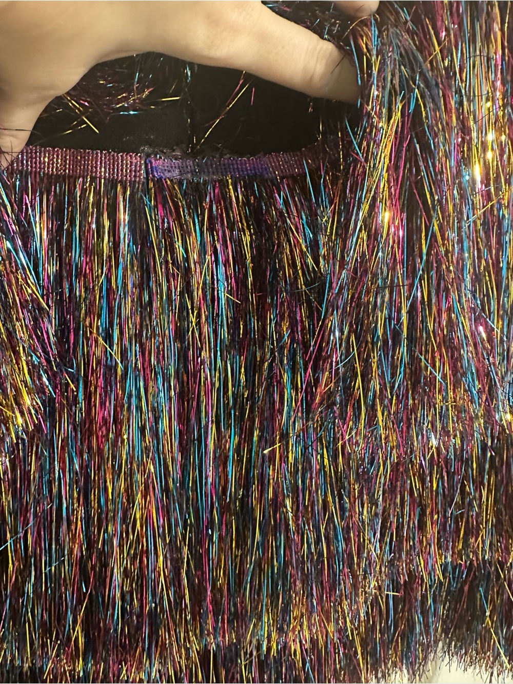Nasty Gal Multicolor Metallic Fringe Mini Skirt - Picture 3 of 5